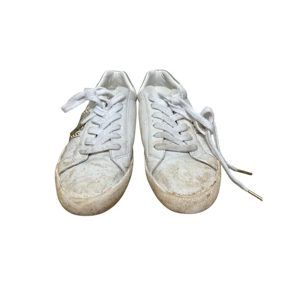 Blondo White and Gold Accent Sneakers Sz 9